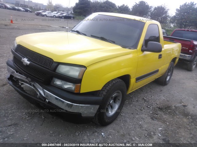 1GCEC14T74Z159168 - 2004 CHEVROLET SILVERADO C1500 YELLOW photo 2