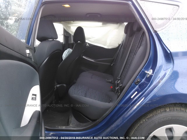 KMHCT5AE0FU213457 - 2015 HYUNDAI ACCENT GS BLUE photo 8