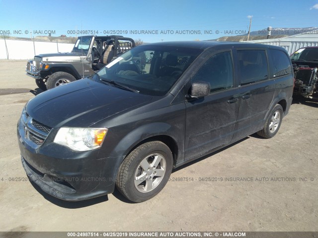 2C4RDGCG6CR318924 - 2012 DODGE GRAND CARAVAN SXT GRAY photo 2