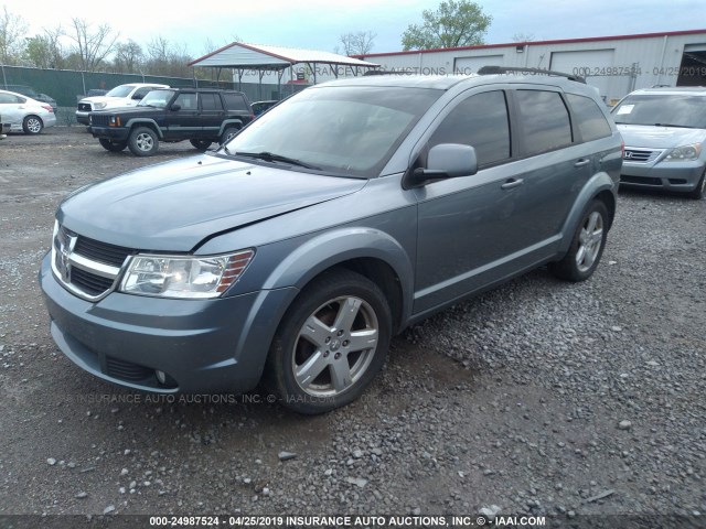 3D4PH5FV1AT227485 - 2010 DODGE JOURNEY SXT BLUE photo 2