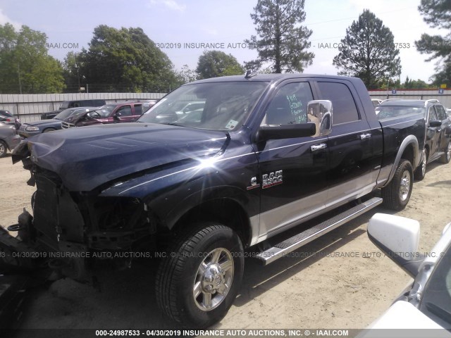 3C6UR5NL1DG535113 - 2013 RAM 2500 LARAMIE BLUE photo 2