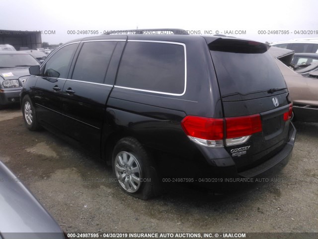 5FNRL38748B089795 - 2008 HONDA ODYSSEY EXL BLACK photo 3