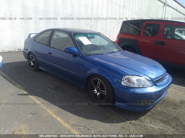 1HGEM1151XL063452 - 1999 HONDA CIVIC SI/SIR BLUE photo 1