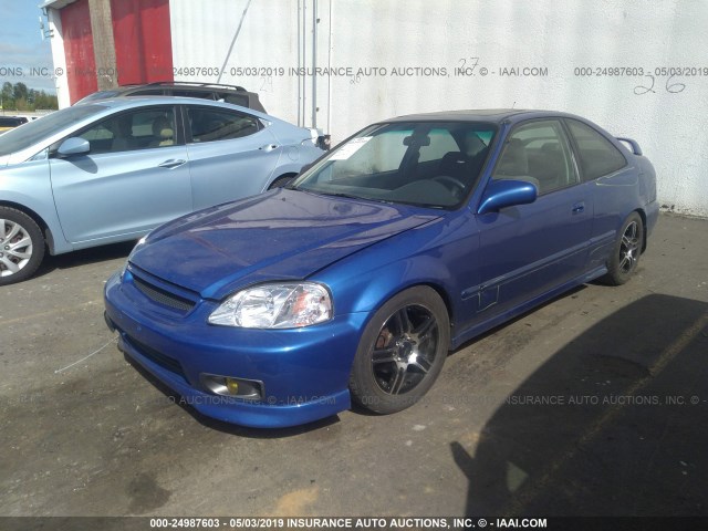 1HGEM1151XL063452 - 1999 HONDA CIVIC SI/SIR BLUE photo 2