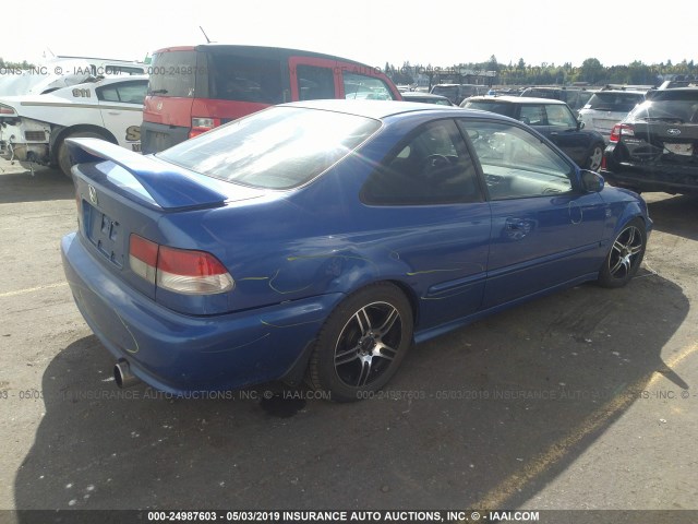 1HGEM1151XL063452 - 1999 HONDA CIVIC SI/SIR BLUE photo 4