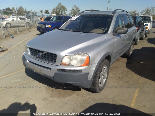 YV1CZ91H441066864 - 2004 VOLVO XC90 T6 SILVER photo 2