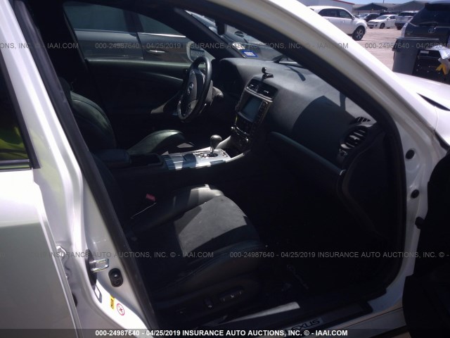 JTHBF5C29B5141137 - 2011 LEXUS IS 250 WHITE photo 5