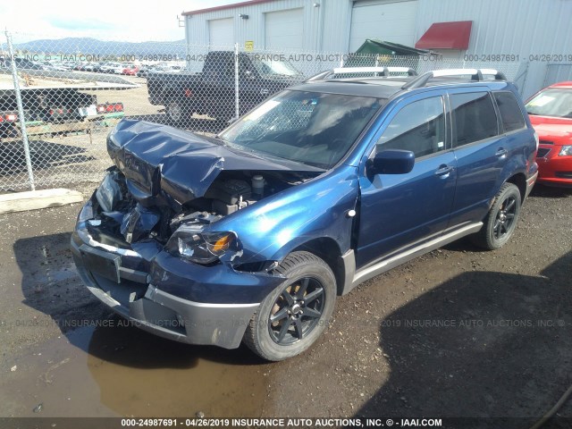 JA4LZ41GX3U063684 - 2003 MITSUBISHI OUTLANDER XLS Dark Blue photo 2