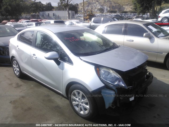 KNADM4A33D6226006 - 2013 KIA RIO LX SILVER photo 1