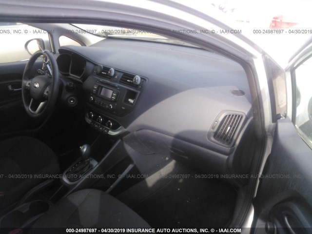 KNADM4A33D6226006 - 2013 KIA RIO LX SILVER photo 5