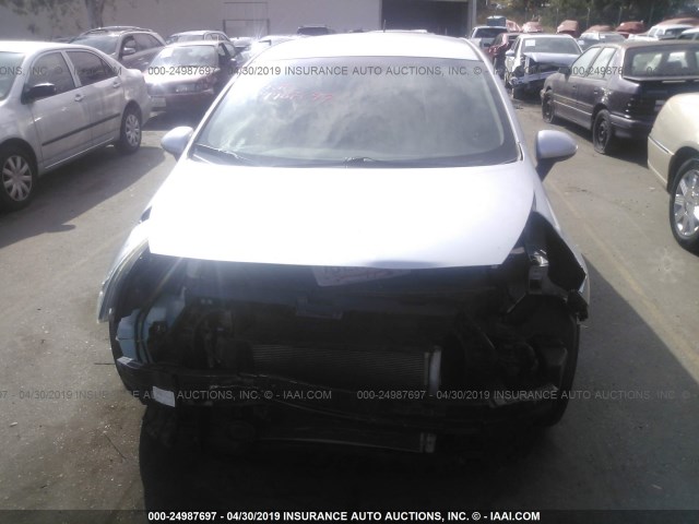 KNADM4A33D6226006 - 2013 KIA RIO LX SILVER photo 6