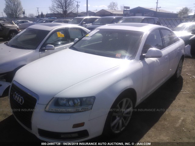 WAUWG74F39N055312 - 2009 AUDI A6 QUATTRO WHITE photo 2