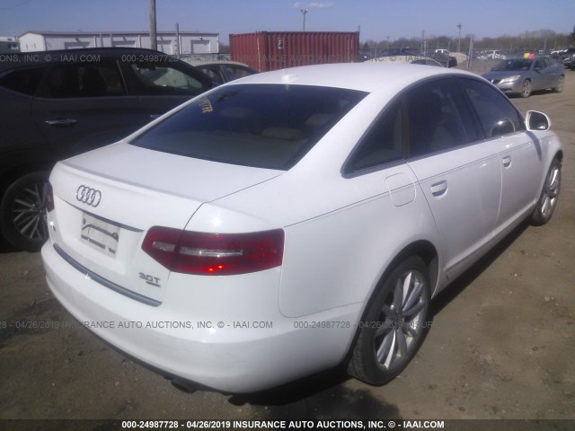 WAUWG74F39N055312 - 2009 AUDI A6 QUATTRO WHITE photo 4