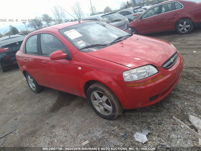 KL1TD56656B531774 - 2006 CHEVROLET AVEO LS RED photo 1