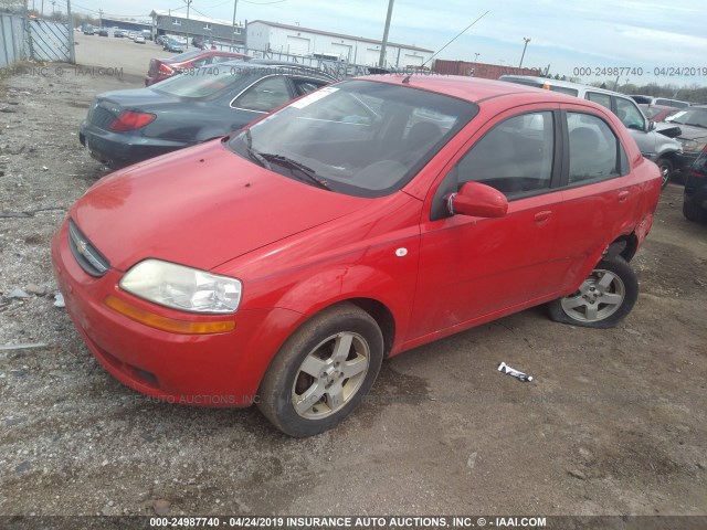 KL1TD56656B531774 - 2006 CHEVROLET AVEO LS RED photo 2