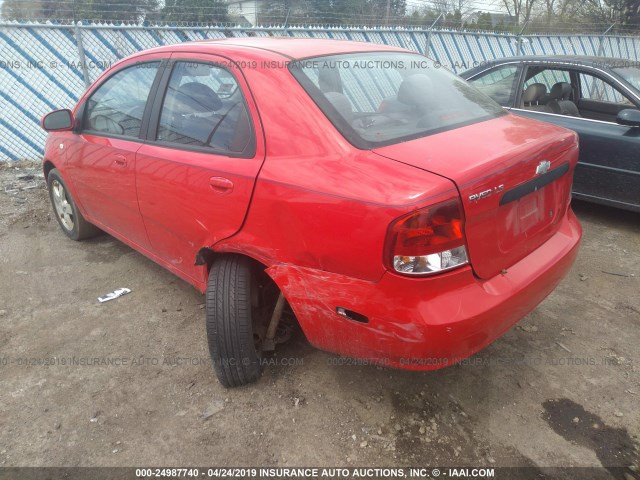 KL1TD56656B531774 - 2006 CHEVROLET AVEO LS RED photo 6