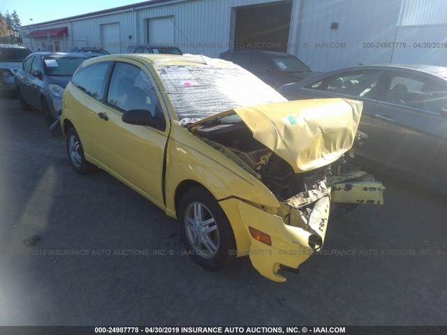 3FAFP31N05R147160 - 2005 FORD FOCUS ZX3 YELLOW photo 1