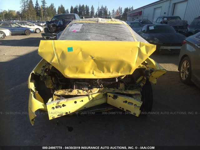 3FAFP31N05R147160 - 2005 FORD FOCUS ZX3 YELLOW photo 6