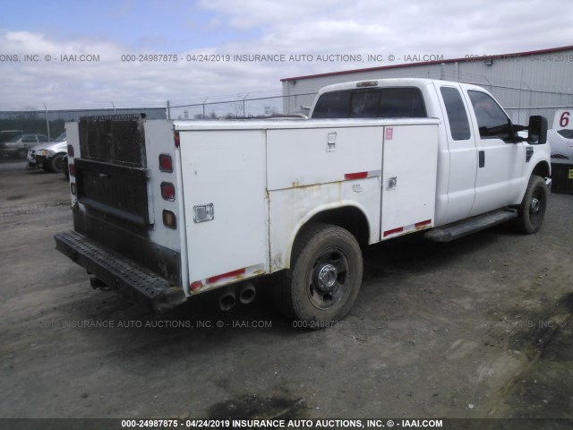 1FDWX35R28EB52371 - 2008 FORD F350 SRW SUPER DUTY WHITE photo 4