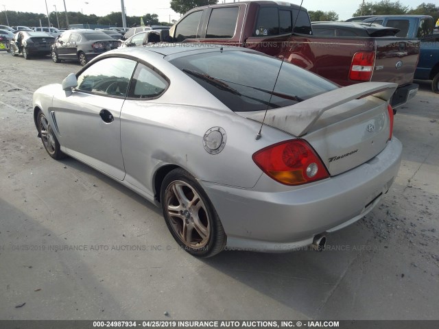 KMHHN65F64U108976 - 2004 HYUNDAI TIBURON GT SILVER photo 3