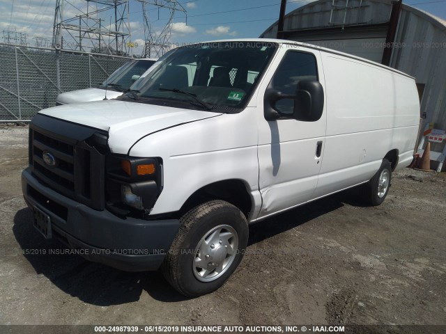 1FTNS1EW3DDA08305 - 2013 FORD ECONOLINE E150 VAN WHITE photo 2