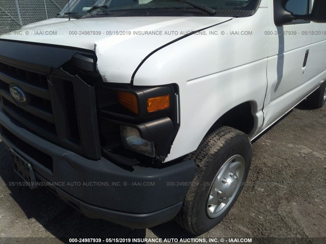 1FTNS1EW3DDA08305 - 2013 FORD ECONOLINE E150 VAN WHITE photo 6