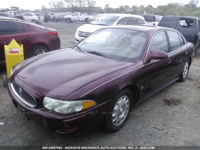 1G4HR54K1YU197956 - 2000 BUICK LESABRE LIMITED RED photo 2