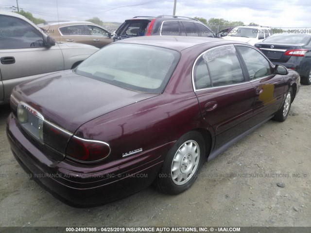 1G4HR54K1YU197956 - 2000 BUICK LESABRE LIMITED RED photo 4