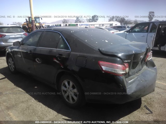 4T1BF3EK9AU071335 - 2010 TOYOTA CAMRY SE/LE/XLE BLACK photo 3