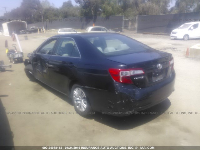 4T4BF1FK0CR265036 - 2012 TOYOTA CAMRY SE/LE/XLE GRAY photo 3