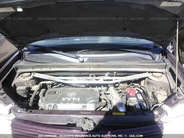 JTLKT334X50189588 - 2005 TOYOTA SCION XB 紫色 照片 10