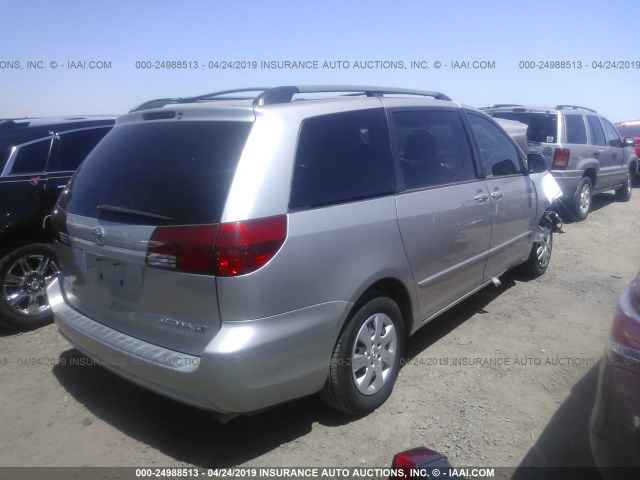 5TDZA23C74S194177 - 2004 TOYOTA SIENNA CE/LE SILVER photo 4