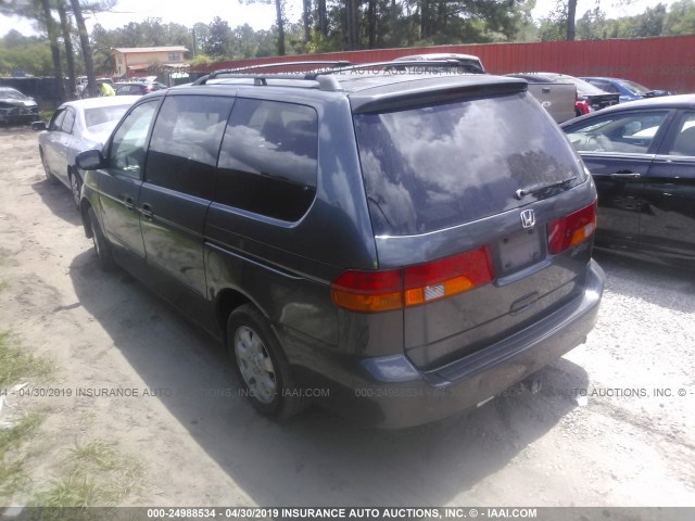 5FNRL189X3B055908 - 2003 HONDA ODYSSEY EXL GRAY photo 3