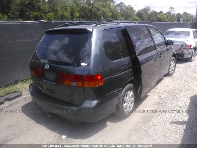 5FNRL189X3B055908 - 2003 HONDA ODYSSEY EXL GRAY photo 4