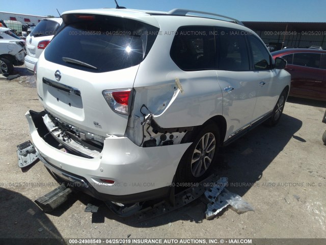 5N1AR2MN8FC640648 - 2015 NISSAN PATHFINDER S/SV/SL/PLATINUM WHITE photo 4