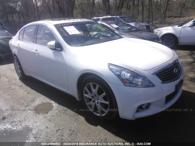 JN1CV6AR5DM753684 - 2013 INFINITI G37 WHITE photo 1