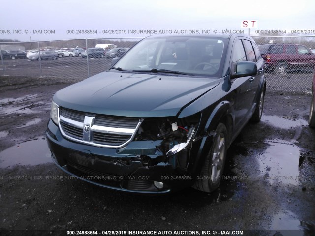 3D4GH57V59T512958 - 2009 DODGE JOURNEY SXT GREEN photo 6