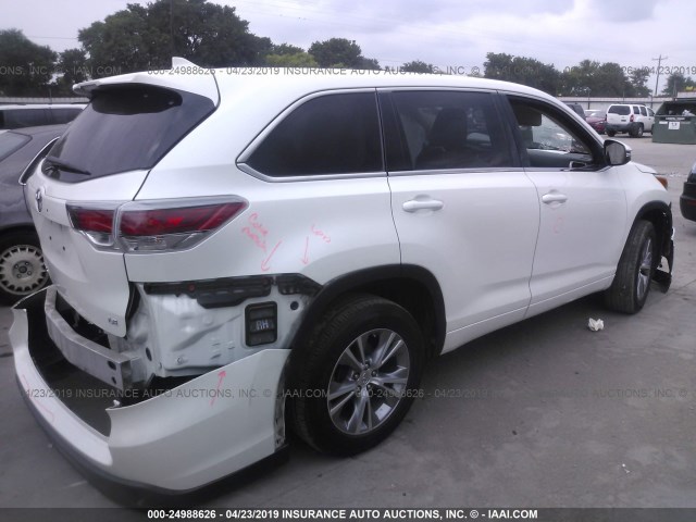 5TDZKRFH9FS053742 - 2015 TOYOTA HIGHLANDER LE/LE PLUS WHITE photo 4