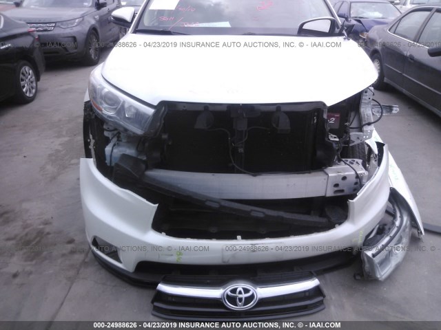 5TDZKRFH9FS053742 - 2015 TOYOTA HIGHLANDER LE/LE PLUS WHITE photo 6