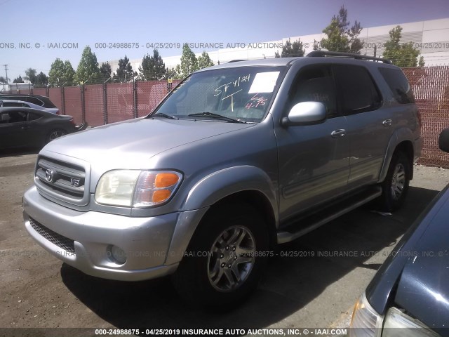 5TDZT34A04S216226 - 2004 TOYOTA SEQUOIA SR5 SILVER photo 2