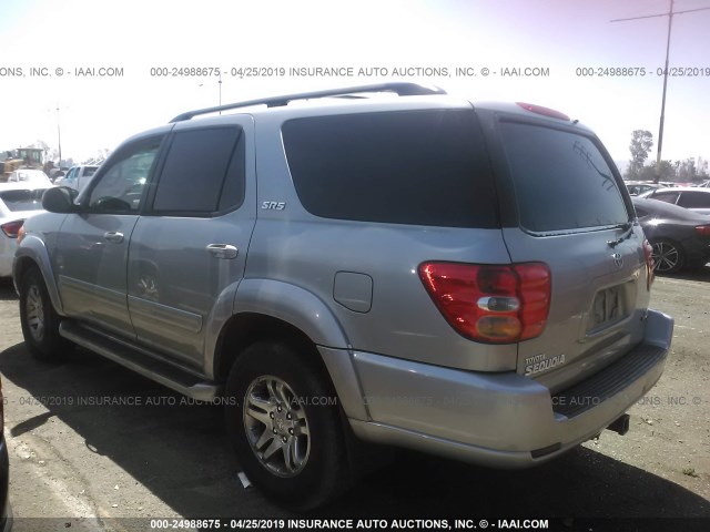 5TDZT34A04S216226 - 2004 TOYOTA SEQUOIA SR5 SILVER photo 3