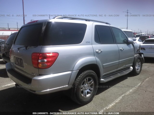 5TDZT34A04S216226 - 2004 TOYOTA SEQUOIA SR5 SILVER photo 4