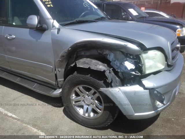 5TDZT34A04S216226 - 2004 TOYOTA SEQUOIA SR5 SILVER photo 6