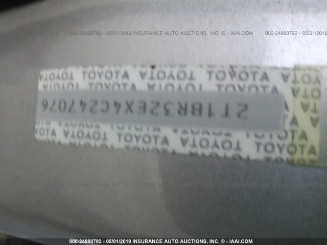 2T1BR32EX4C247076 - 2004 TOYOTA COROLLA CE/LE/S SILVER photo 9