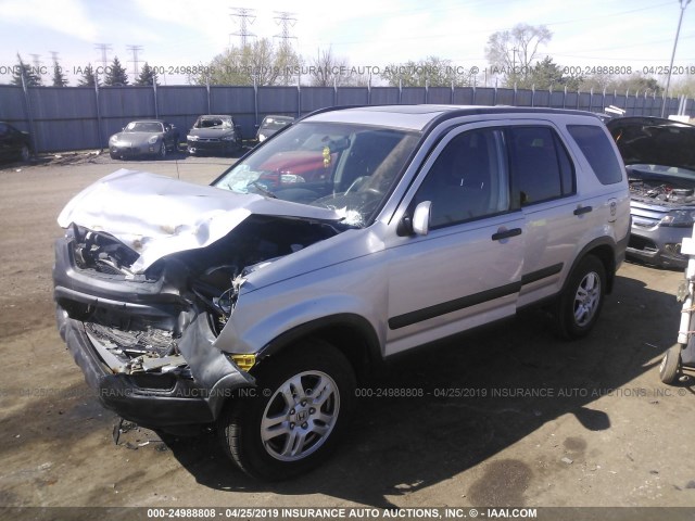 JHLRD78882C076228 - 2002 HONDA CR-V EX SILVER photo 2