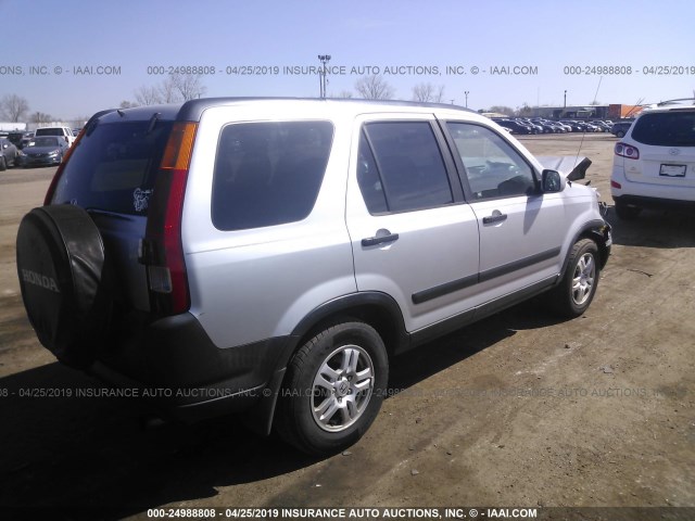 JHLRD78882C076228 - 2002 HONDA CR-V EX SILVER photo 4