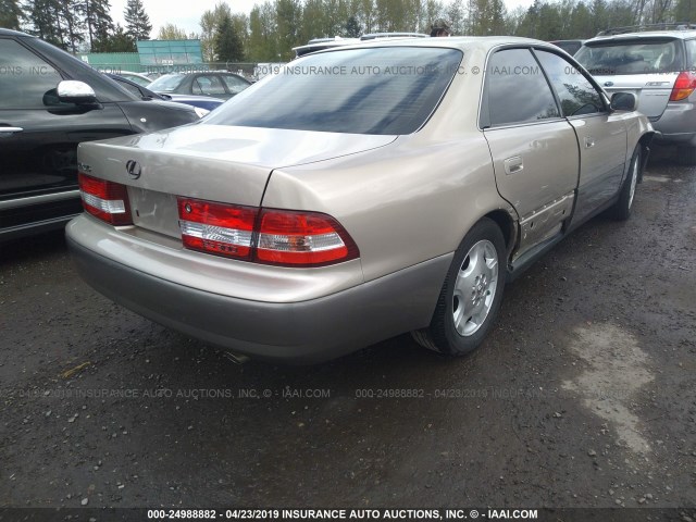 JT8BF28G6Y5090305 - 2000 LEXUS ES 300 GOLD photo 4