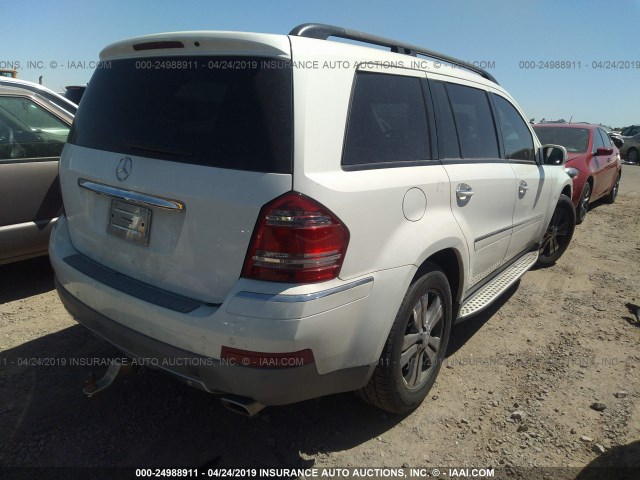 4JGBF22E98A314355 - 2008 MERCEDES-BENZ GL 320 CDI WHITE photo 4