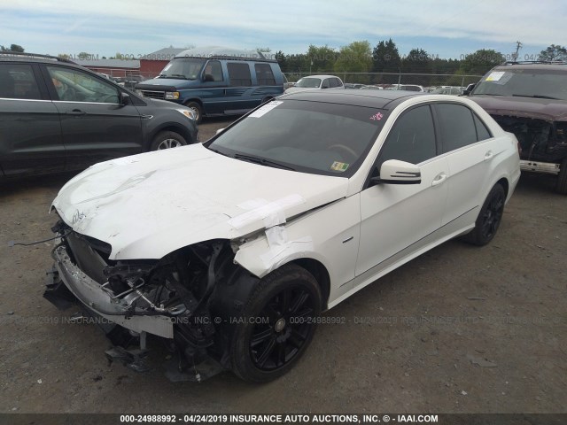 WDDHF8JB7CA652618 - 2012 MERCEDES-BENZ E 350 4MATIC WHITE photo 2