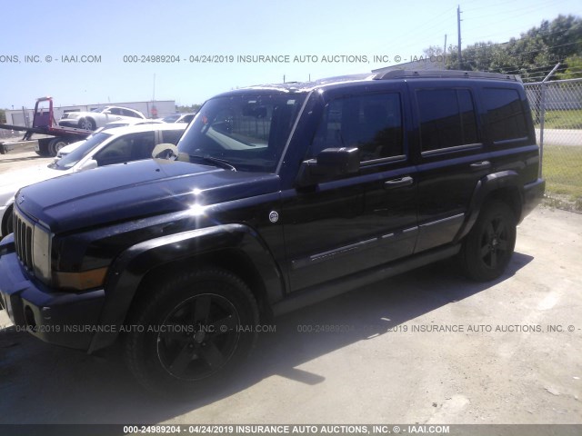 1J8HG48N36C214714 - 2006 JEEP COMMANDER BLACK photo 2